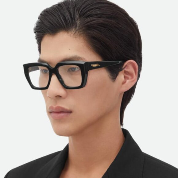 NEW BV1032O 001 BOTTEGA VENETA BLACK UNISEX BOTTEGA VENETA EYEGLASSES